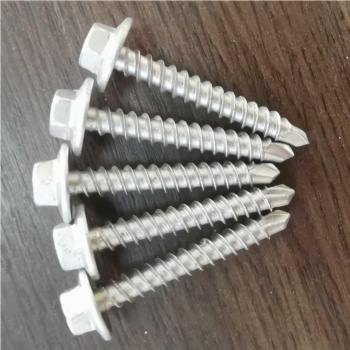 Self-drilling screws with hex head mechanical galvanized
